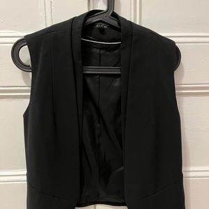 Topshop sleeveless black waistcoat